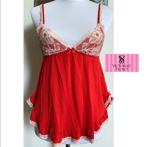 Victoria's Secret Other - Victoria Secret Soft Sexy Red Laced Cami